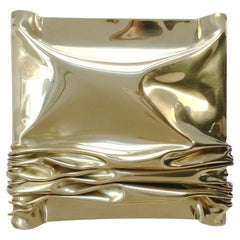 Jacques Moniquet Signed Brass Sconce for Cheret AAM Paris, circa 1975, France