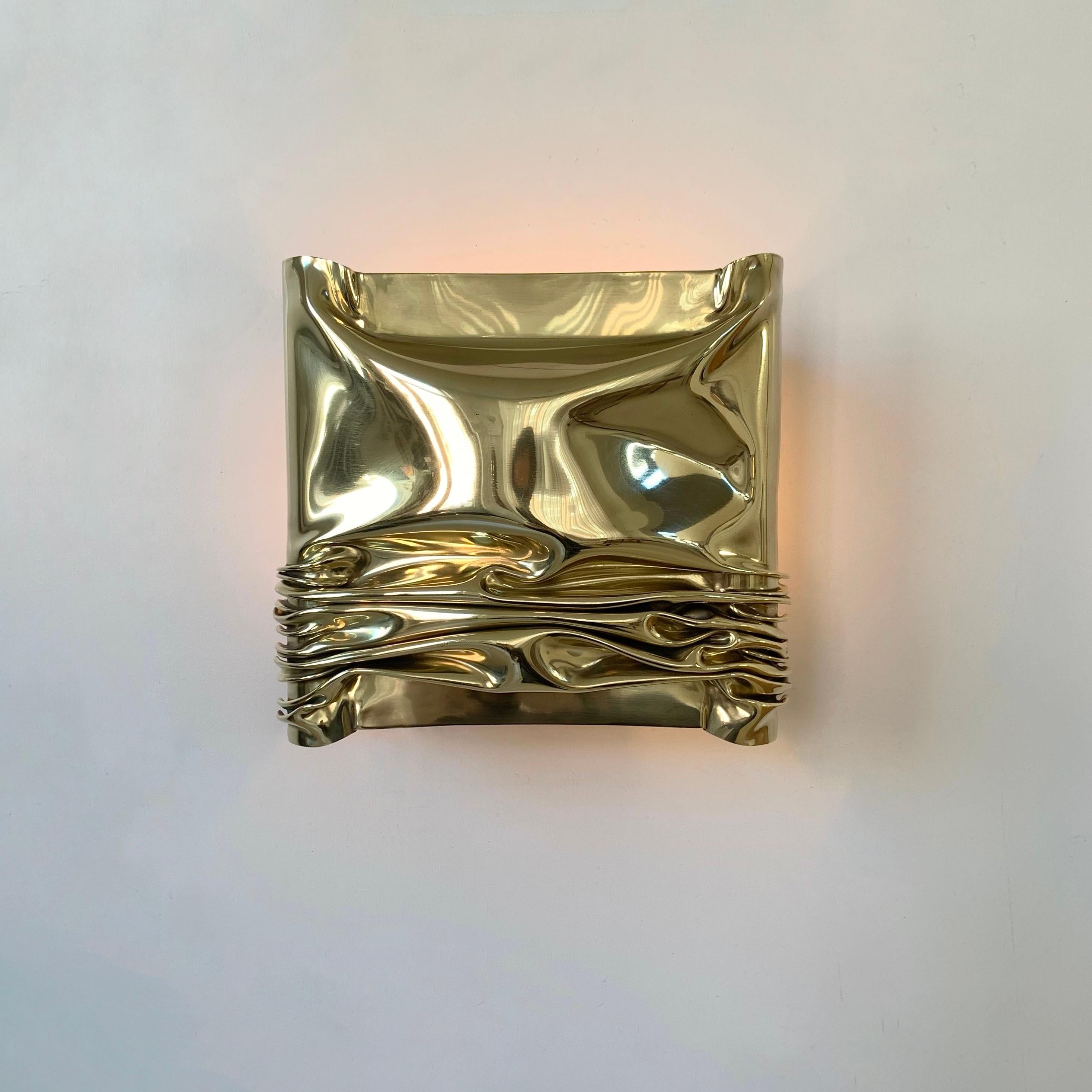 Jacques Moniquet, coppia di lampade in ottone firmate per Cheret AAM Paris, 1975, Francia in vendita 3