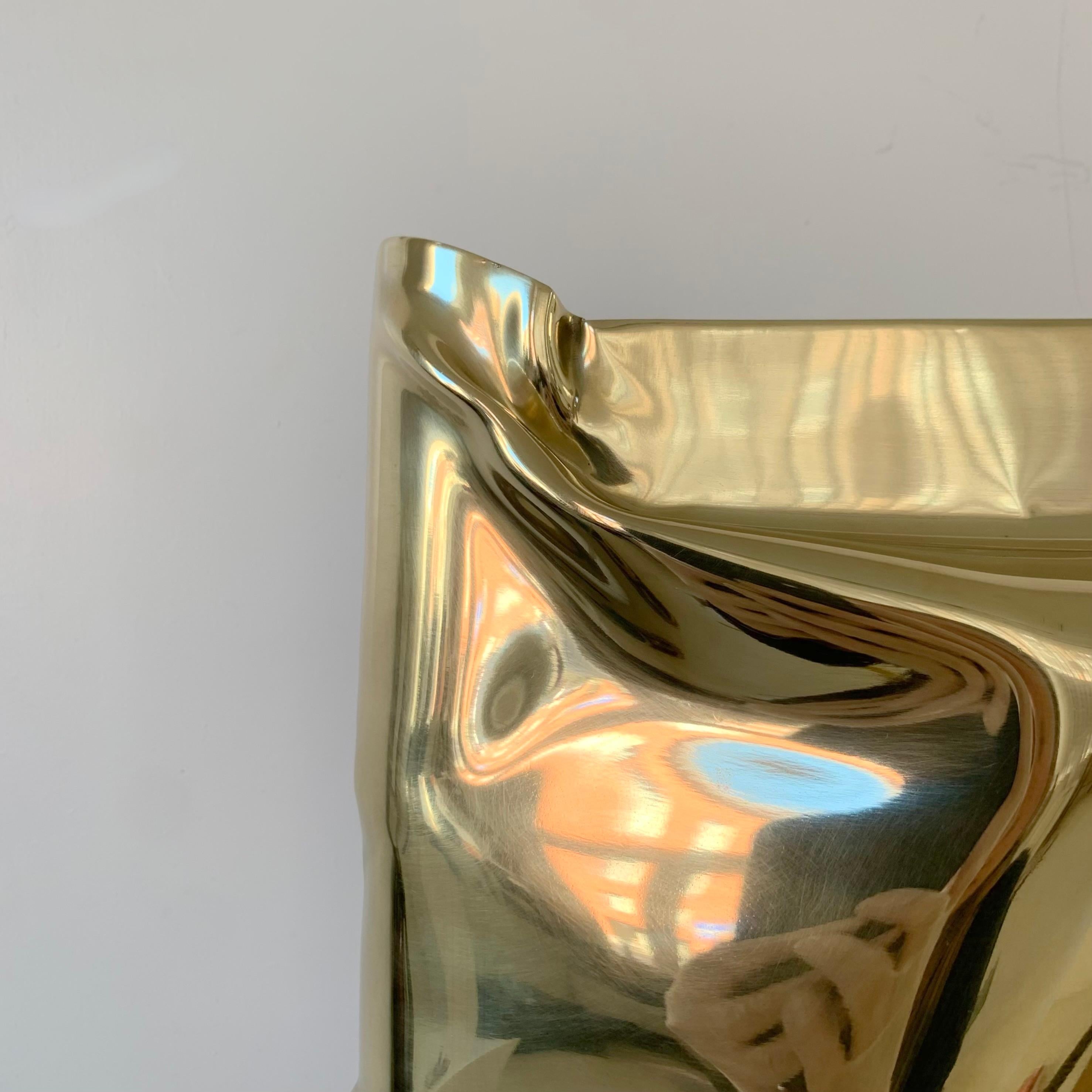 Jacques Moniquet, coppia di lampade in ottone firmate per Cheret AAM Paris, 1975, Francia in vendita 5