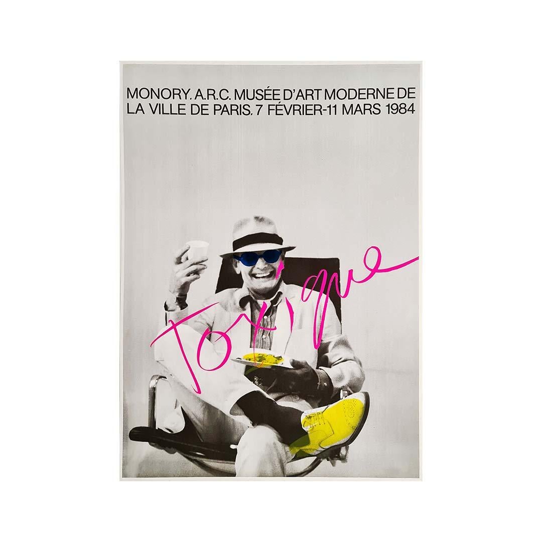 1984 Original exhibition poster for Monory at the museum of modern art of Paris - Print by Jacques Monory