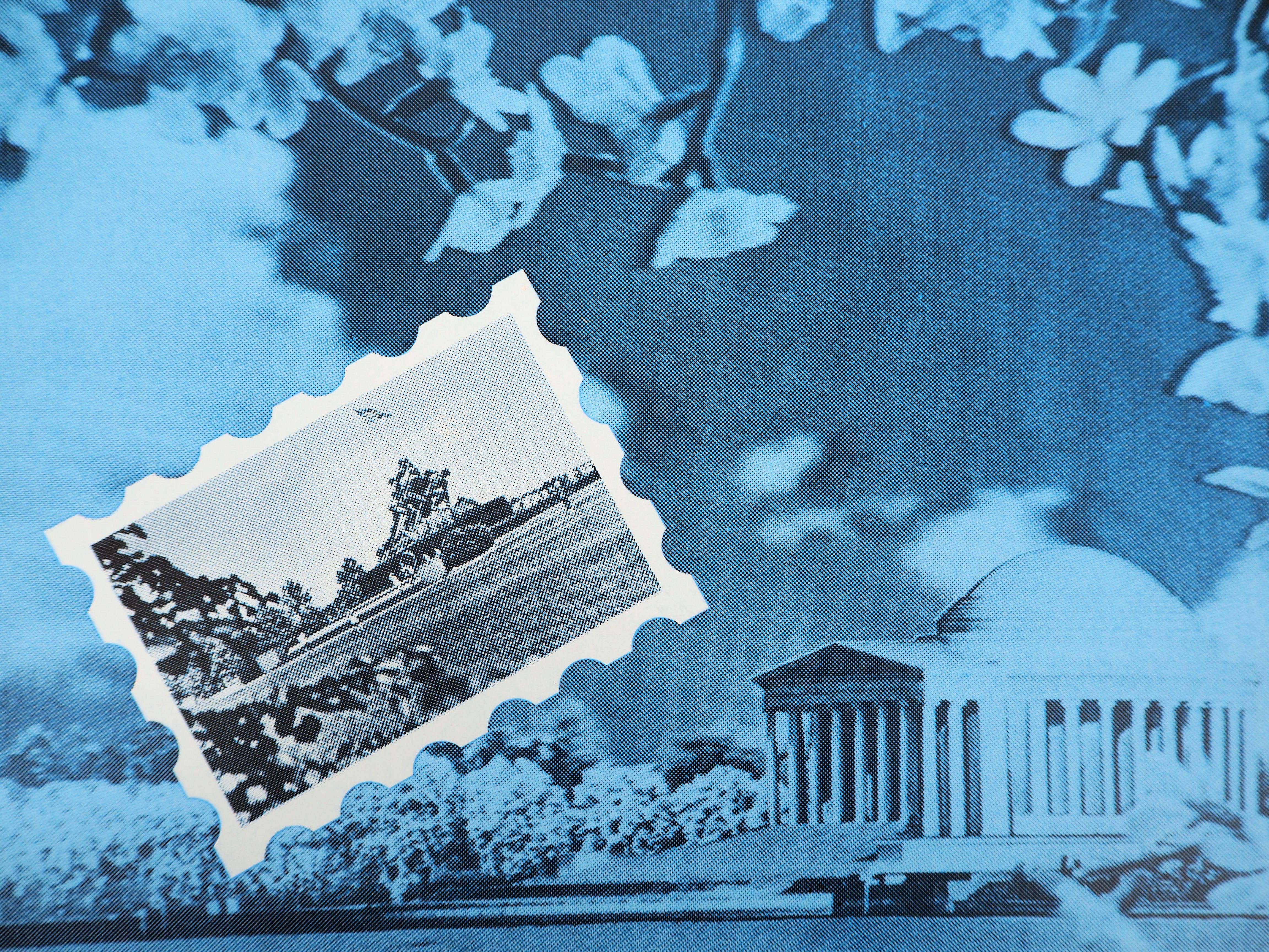Washington Sun - Serigrafia originale, firmata a mano - Print American Modern di Jacques Monory