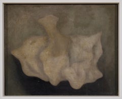 "Sand-Orange" Abstract Figural Amorphous Figure, Mid-century Isreali Artist