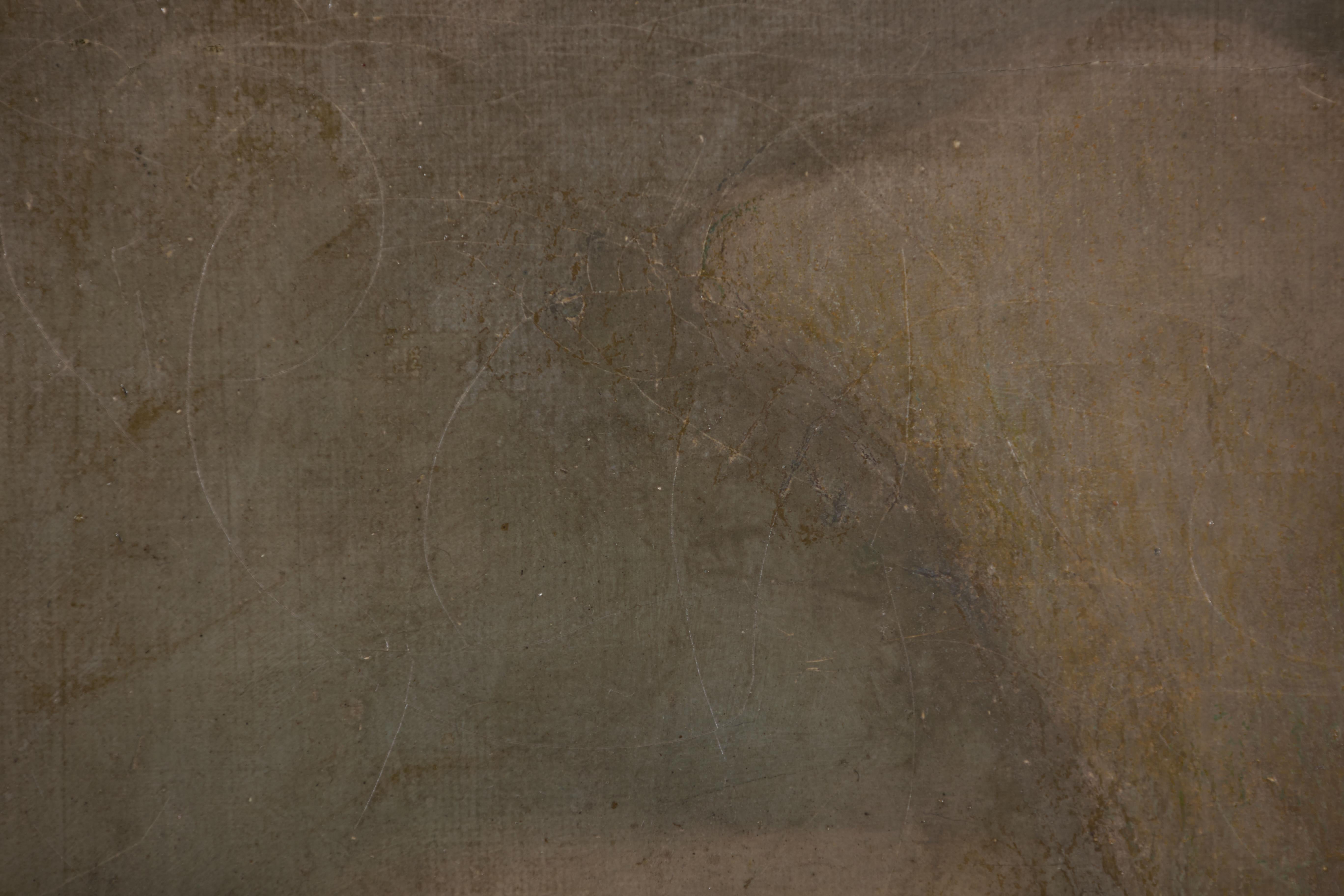 Abstrakte figurale amorphe Figur, Isrealischer Künstler der Jahrhundertmitte (Braun), Figurative Painting, von Jacques Mory-Katmor