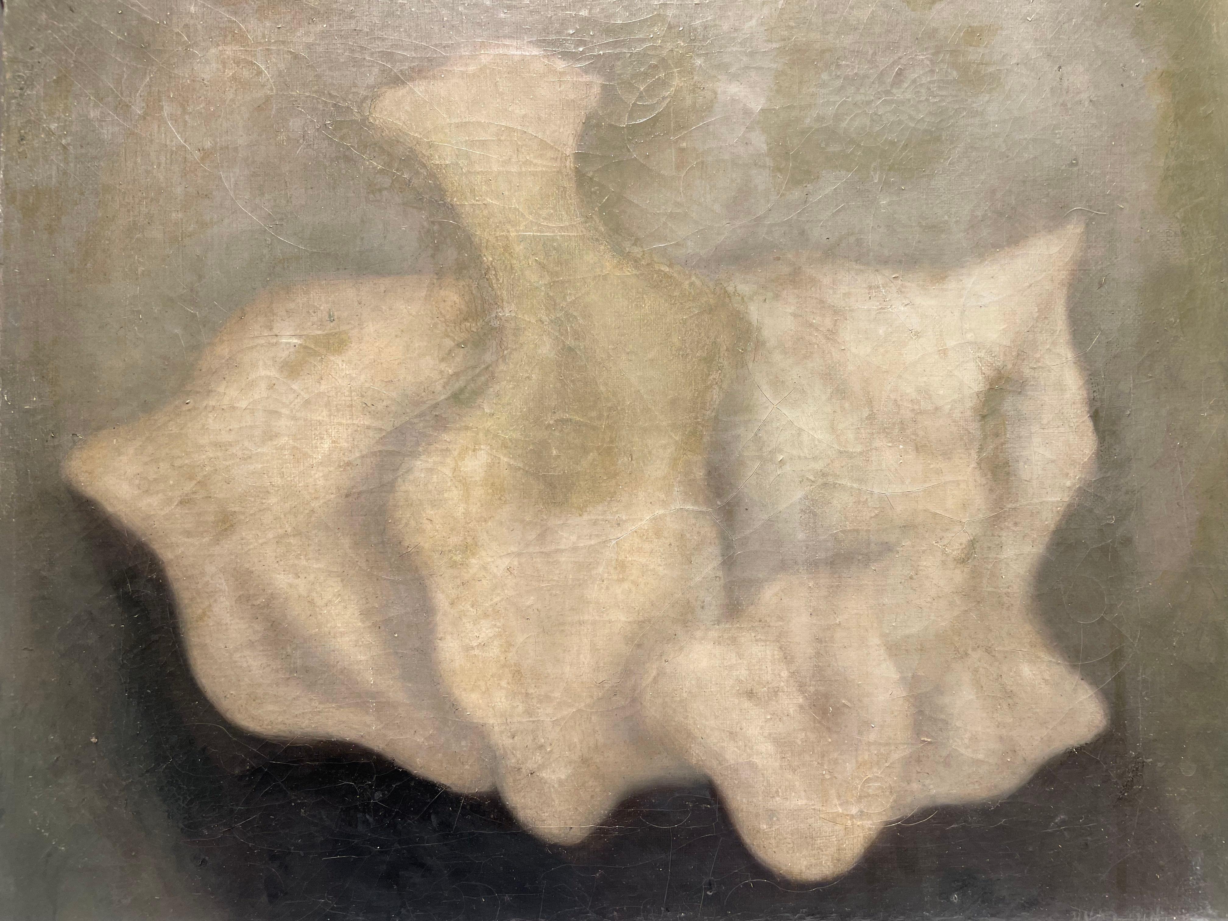 Abstrakte figurale amorphe Figur, Isrealischer Künstler der Jahrhundertmitte im Angebot 5