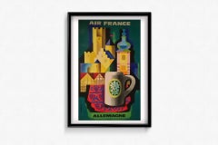 Circa 1960 Air France Germany Poster by Jacques Nathan-Garamond