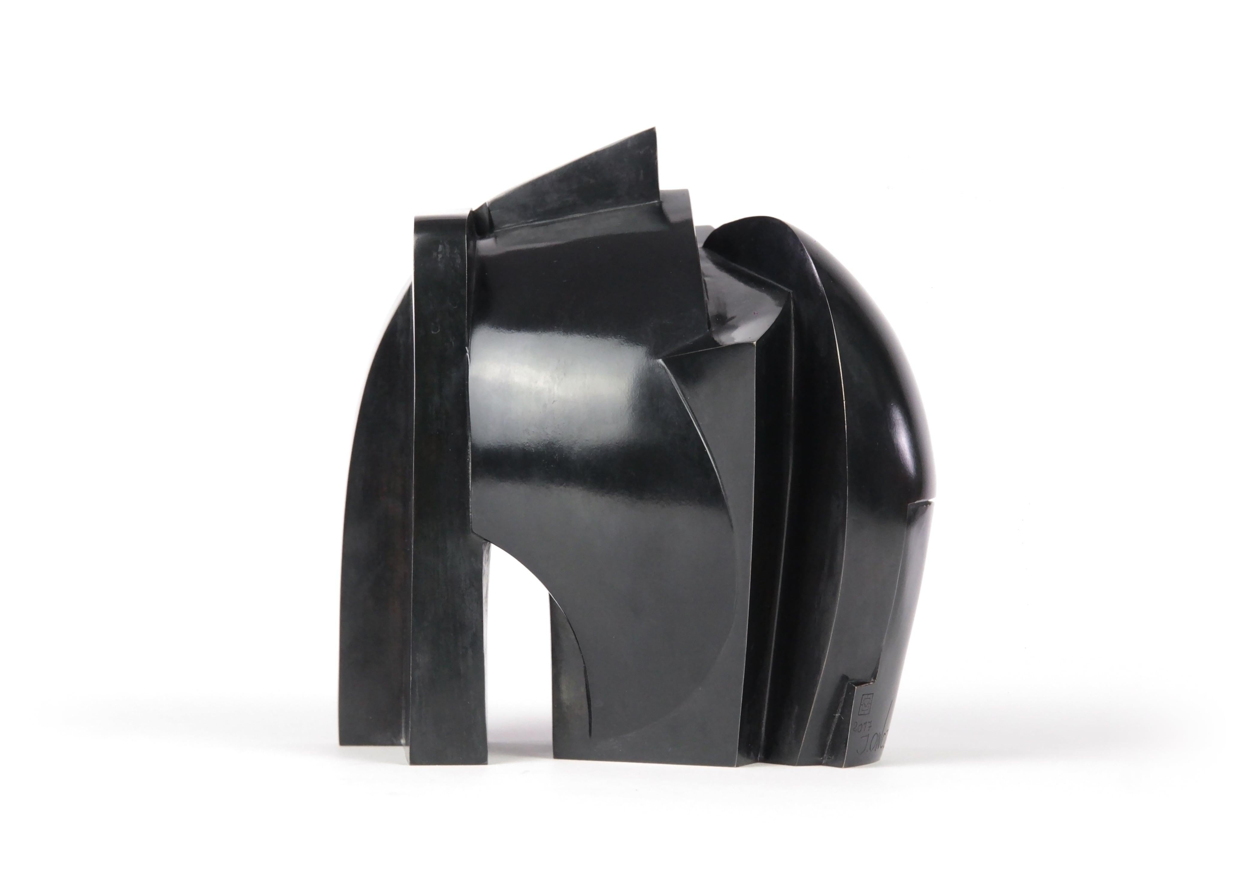 Akirokio by Jacques Owczarek - animal bronze sculpture, elephant, geometric im Angebot 3