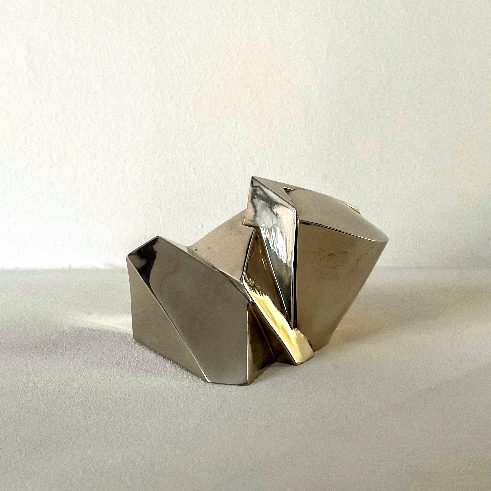 Anakio Must de Jacques Owczarek - Sculpture en bronze blanc, animal, abstrait en vente 2