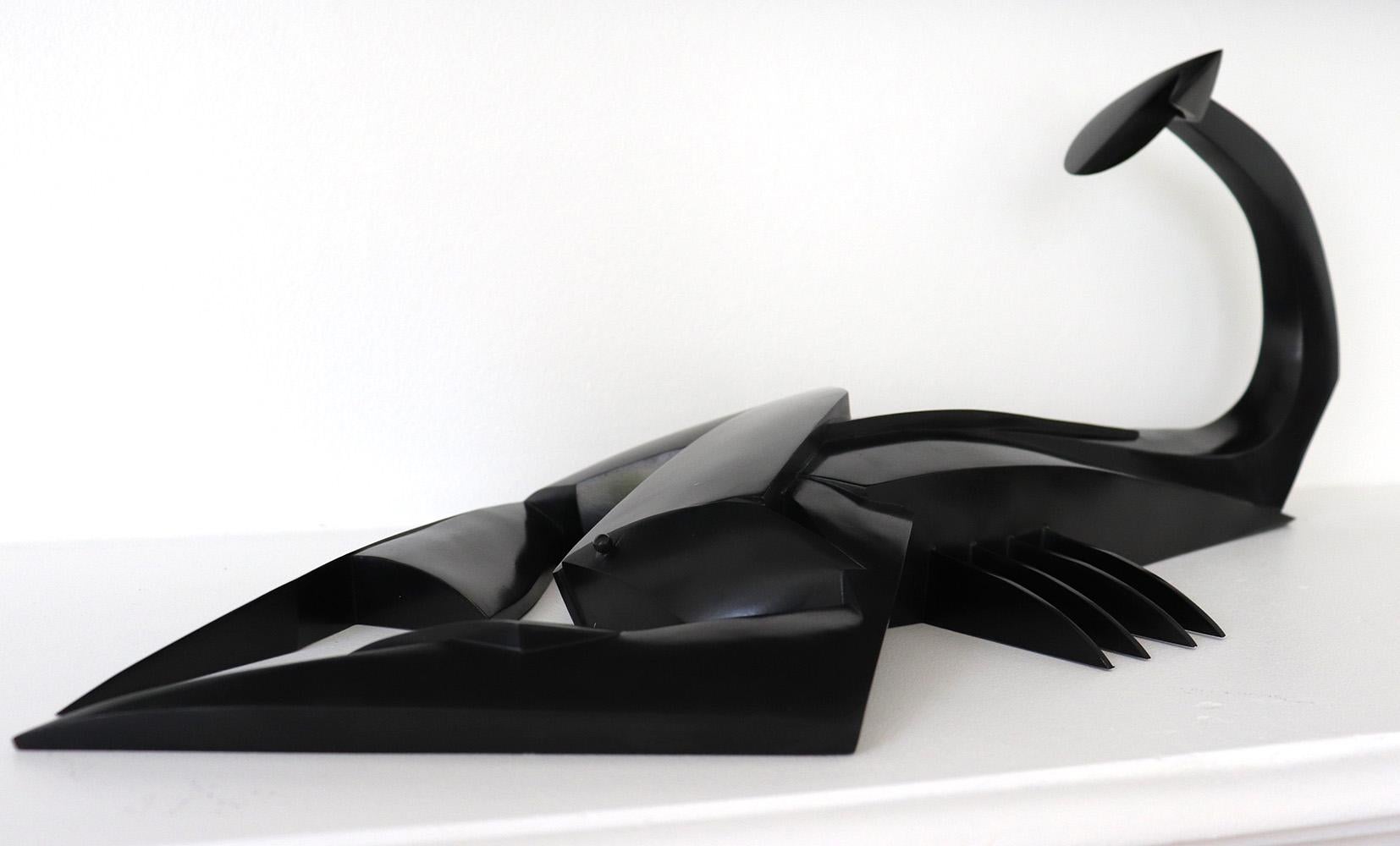 Kioetano de Jacques Owczarek - Sculpture animalière en bronze, scorpion, géométrique en vente 2