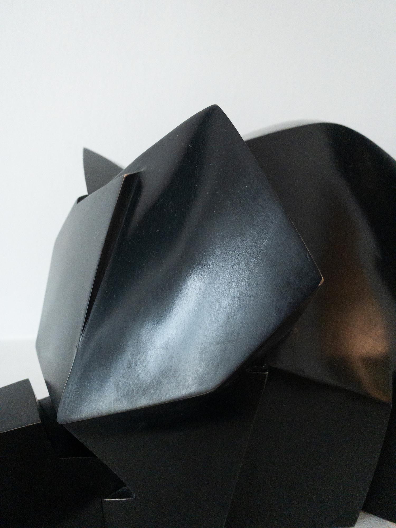 Kiofantino by Jacques Owczarek - Animal bronze black sculpture of an elephant For Sale 5