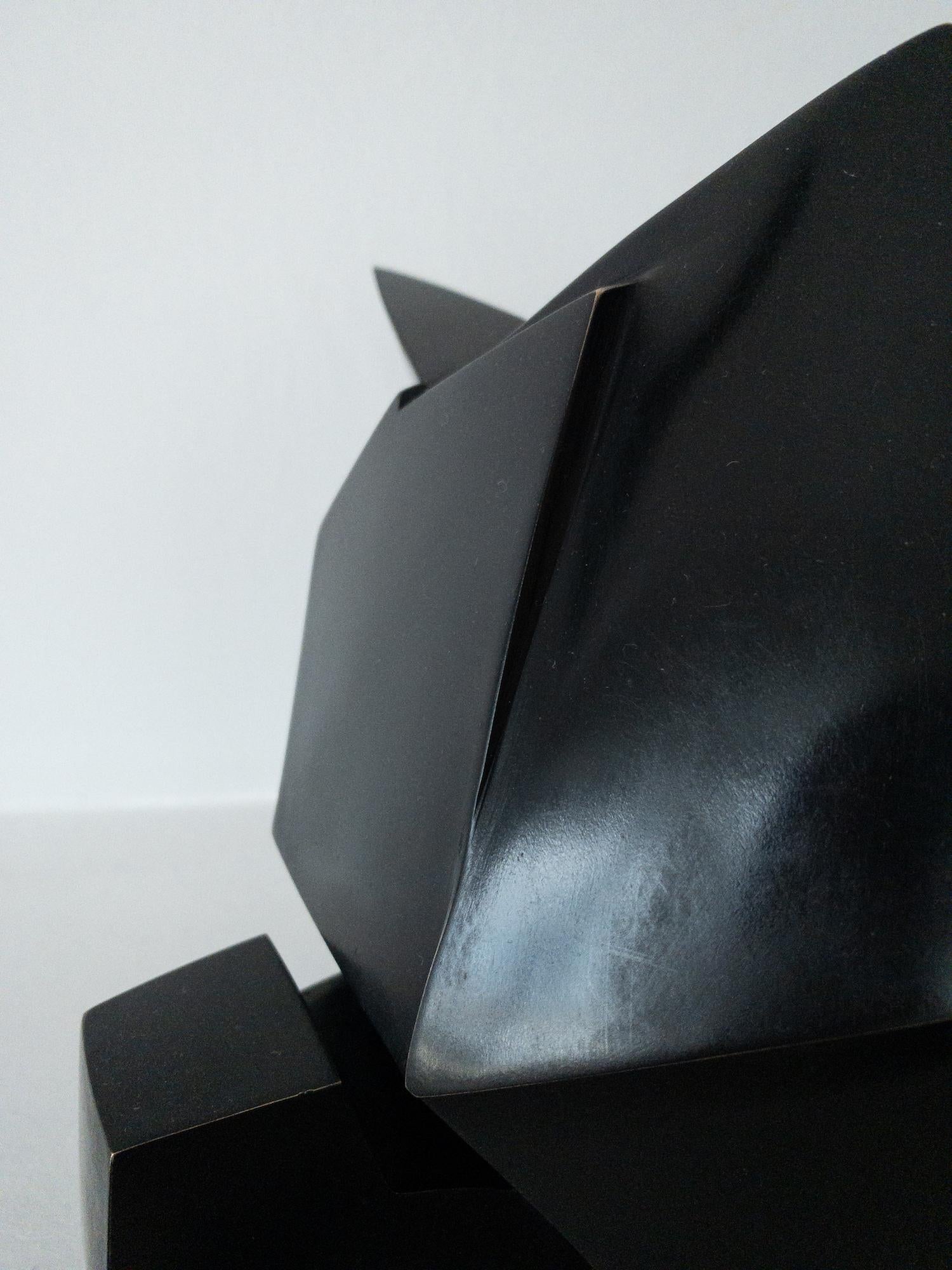 Kiofantino by Jacques Owczarek - Animal bronze black sculpture of an elephant For Sale 6