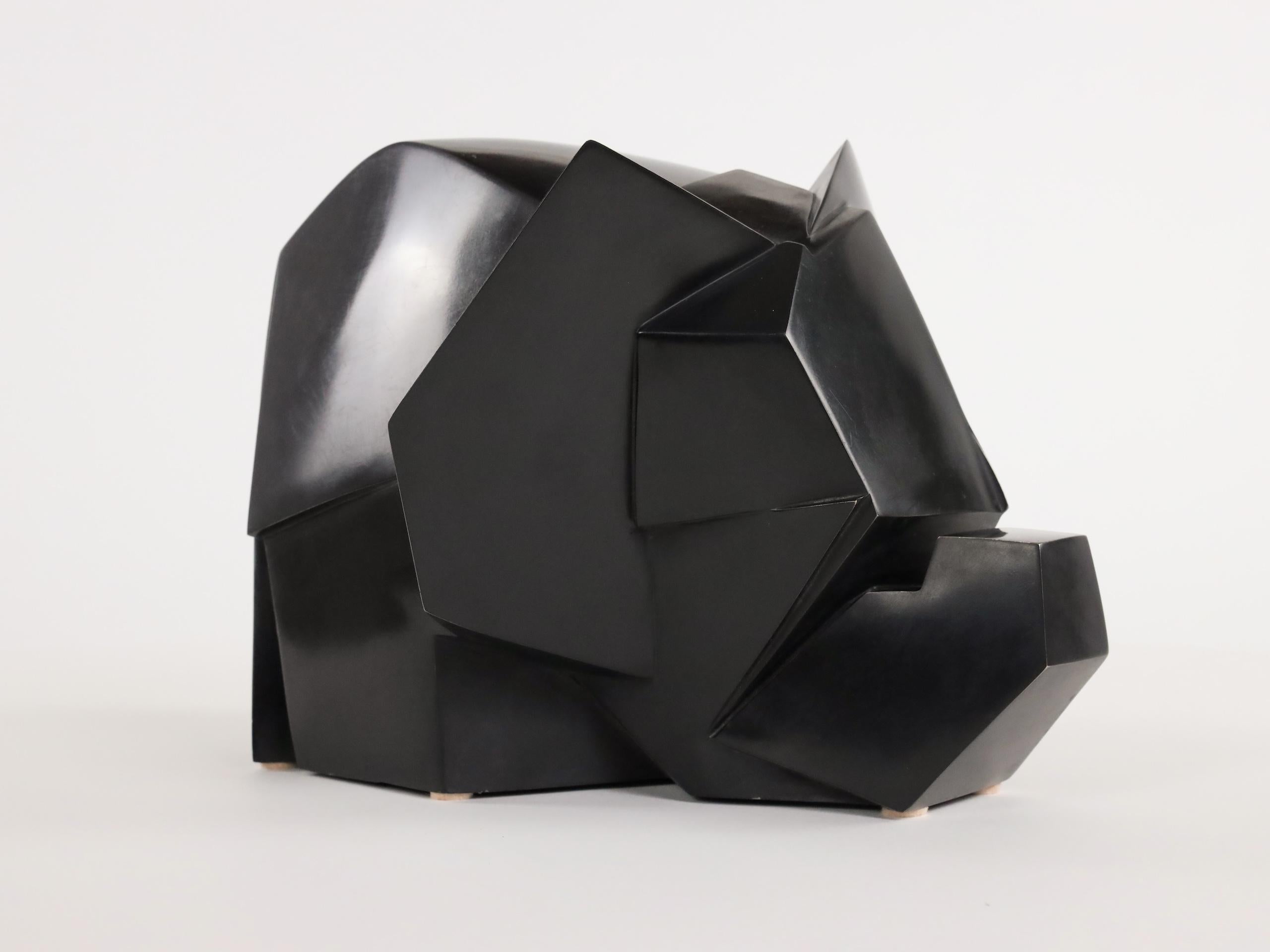 Kiofantino by Jacques Owczarek - Animal bronze black sculpture of an elephant For Sale 3