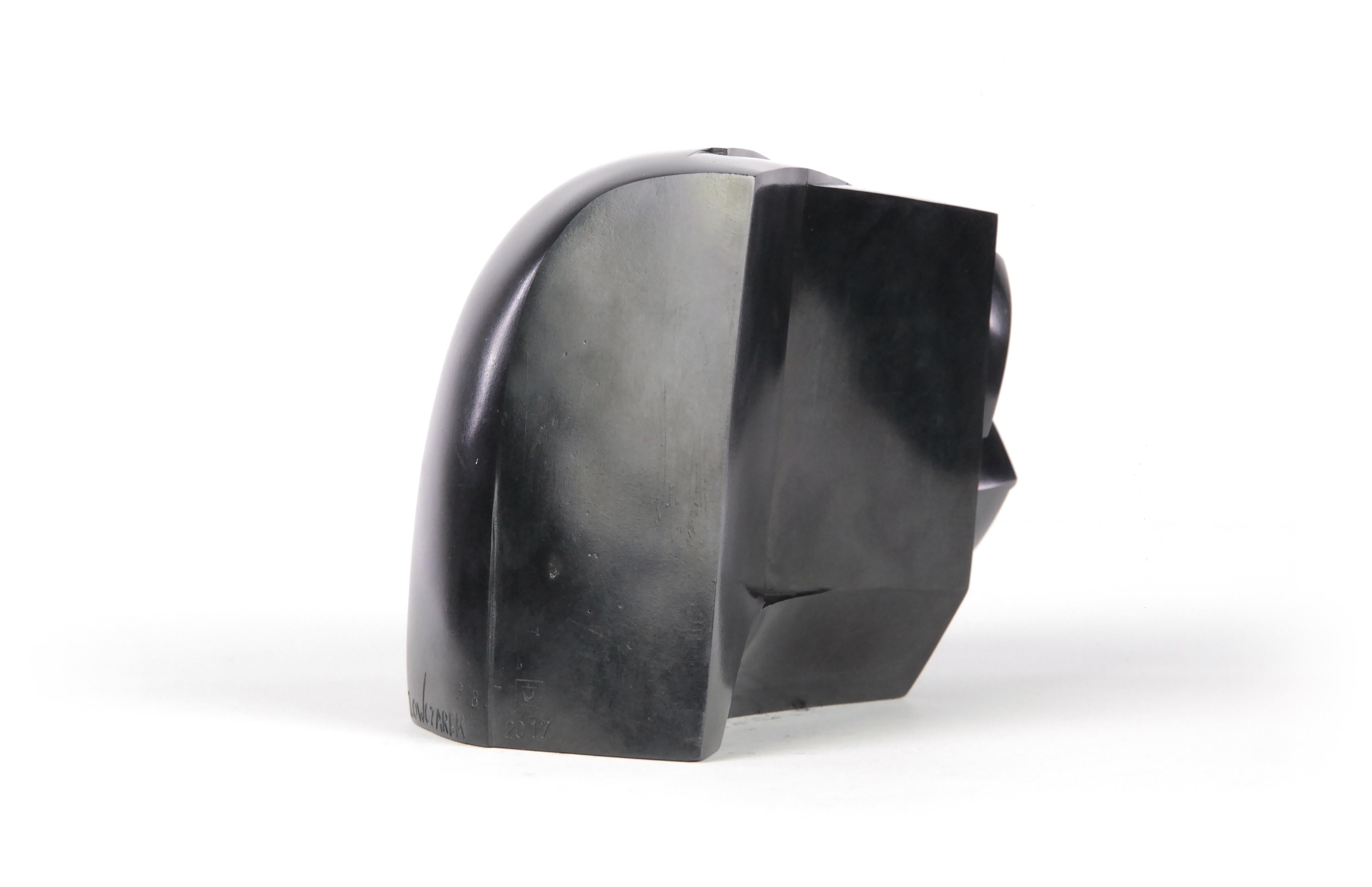Kioo de Jacques Owczarek - Escultura animal de bronce de un cerdo, negro en venta 7