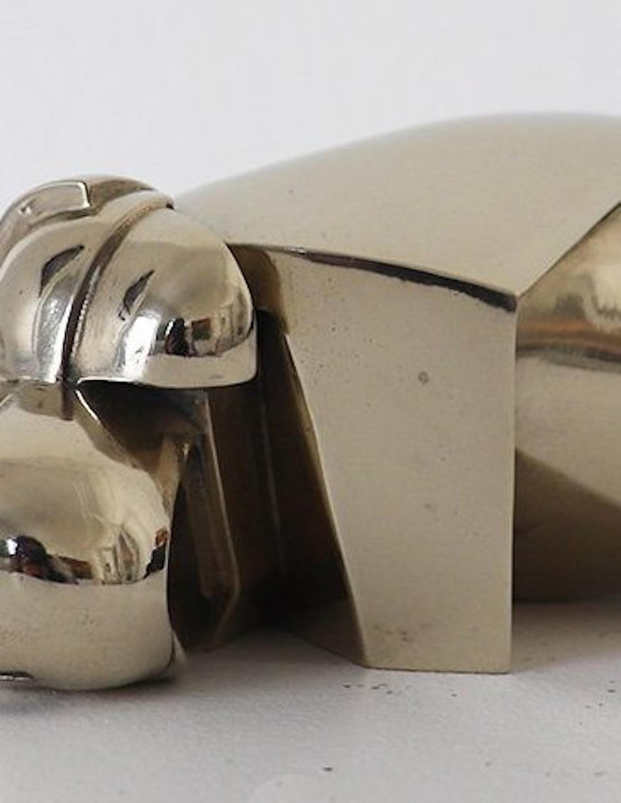 Kioveo Must di Jacques Owczarek - Scultura in bronzo bianco, animale, astratta in vendita 7