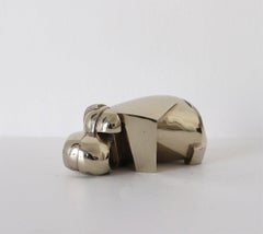 Kioveo Must by Jacques Owczarek - White bronze sculpture, animal, abstract