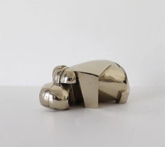 Kioveo Must by Jacques Owczarek - White bronze sculpture, animal, abstract