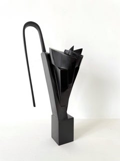 Kotakio de Jacques Owczarek - Sculpture animalière en bronze représentant un chat, noir, abstrait