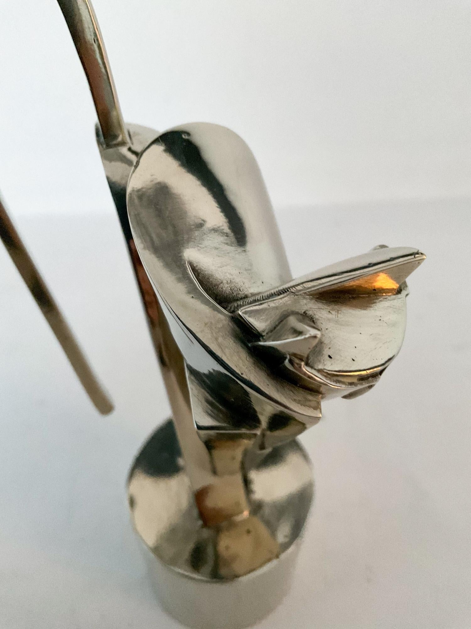 Kotakio Must de Jacques Owczarek - Escultura de bronce blanco, animal, abstracto en venta 3