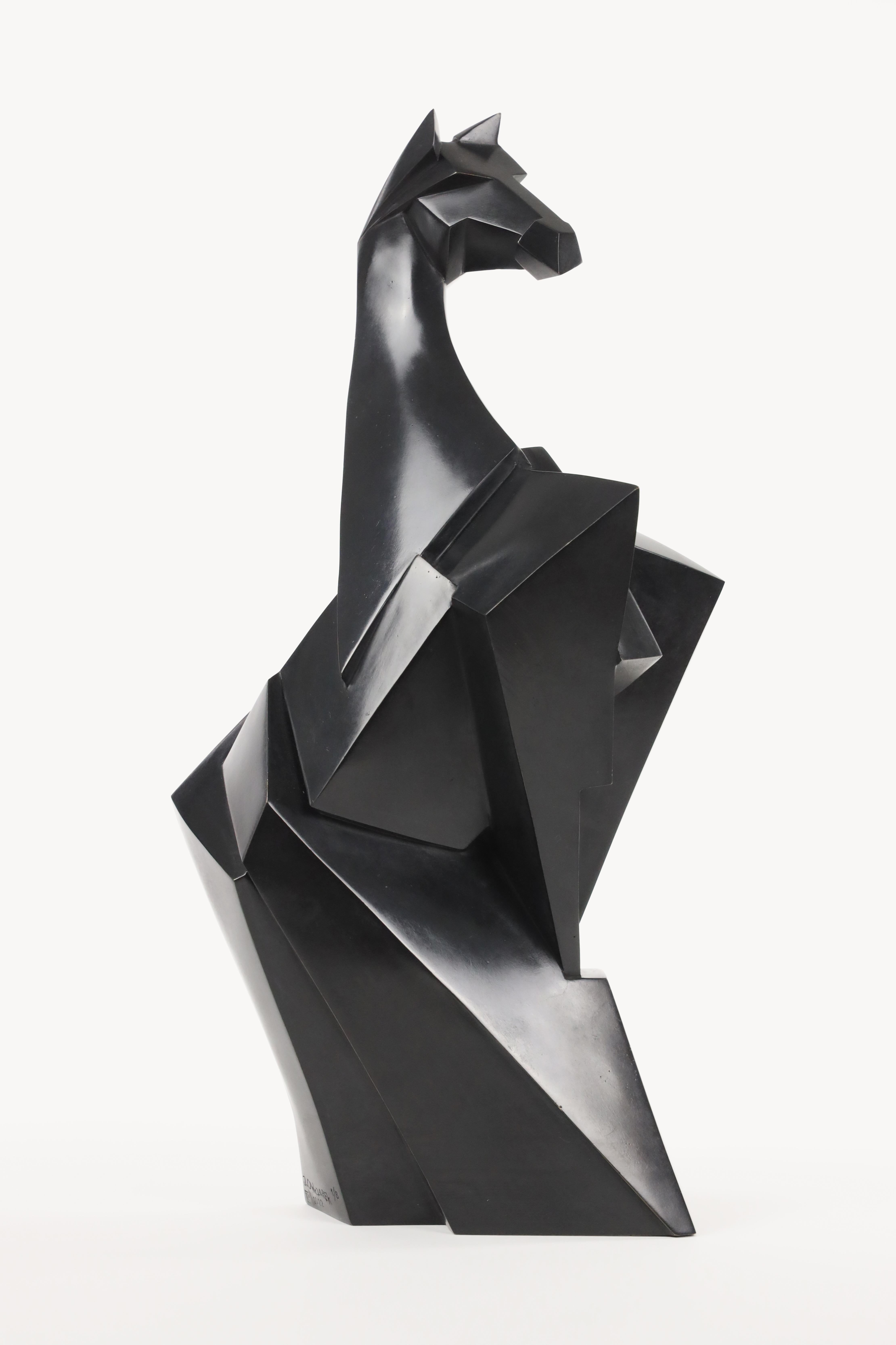 Melkior di Jacques Owczarek - Scultura contemporanea in bronzo, cavallo, animale