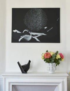 Monakio by Jacques Owczarek - Animal bronze sculpture of a chicken, black, bird