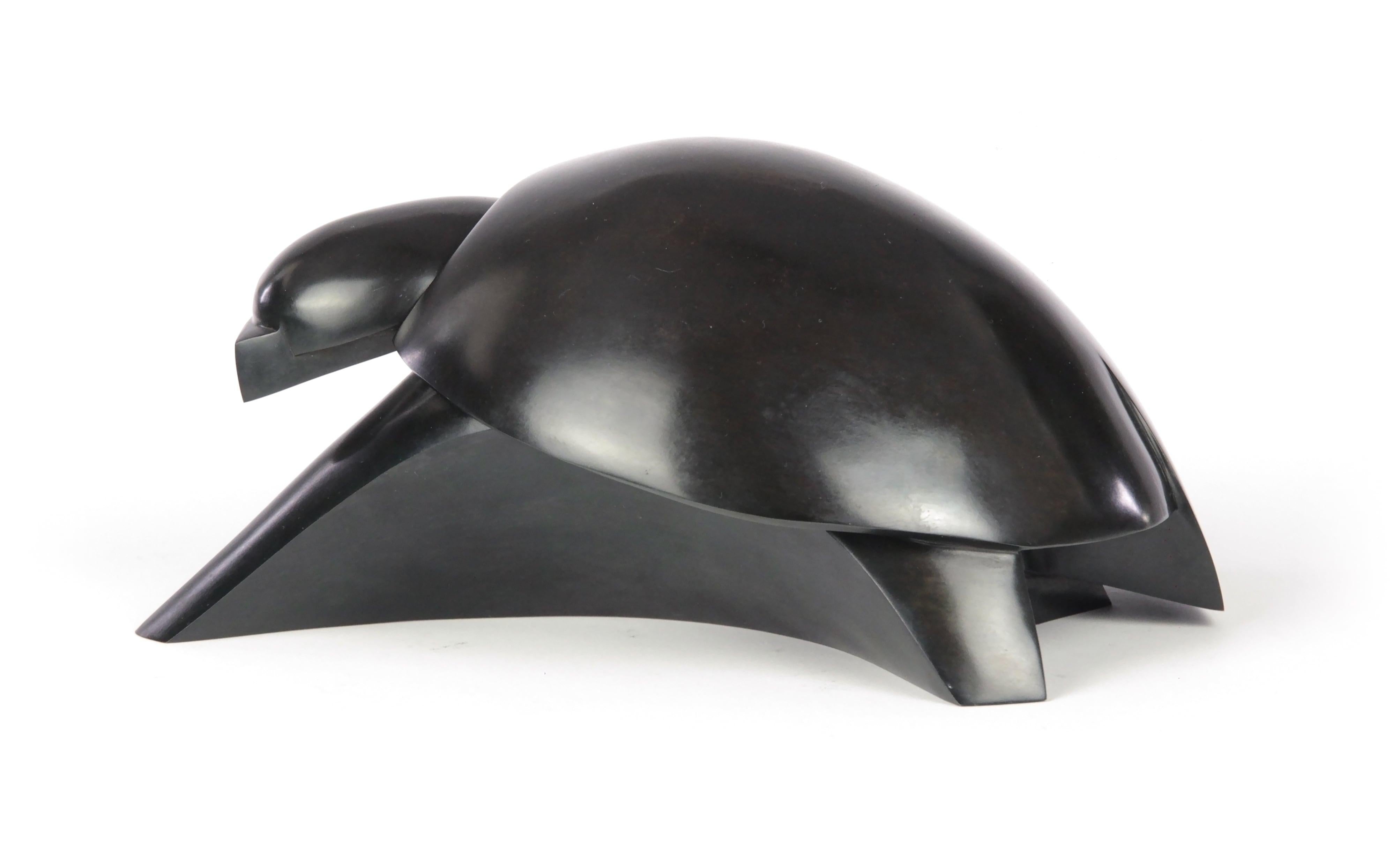 Takioaka is a sculpture by French contemporary artist Jacques Owczarek.
This turtle in bronze takes shape through a series of lines, edges and curves. 
Jacques Owczarek discovered sculpture at the age of 30 and considers that he was really born at