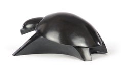 Takioka de Jacques Owczarek - Escultura animal de bronce negro de una tortuga