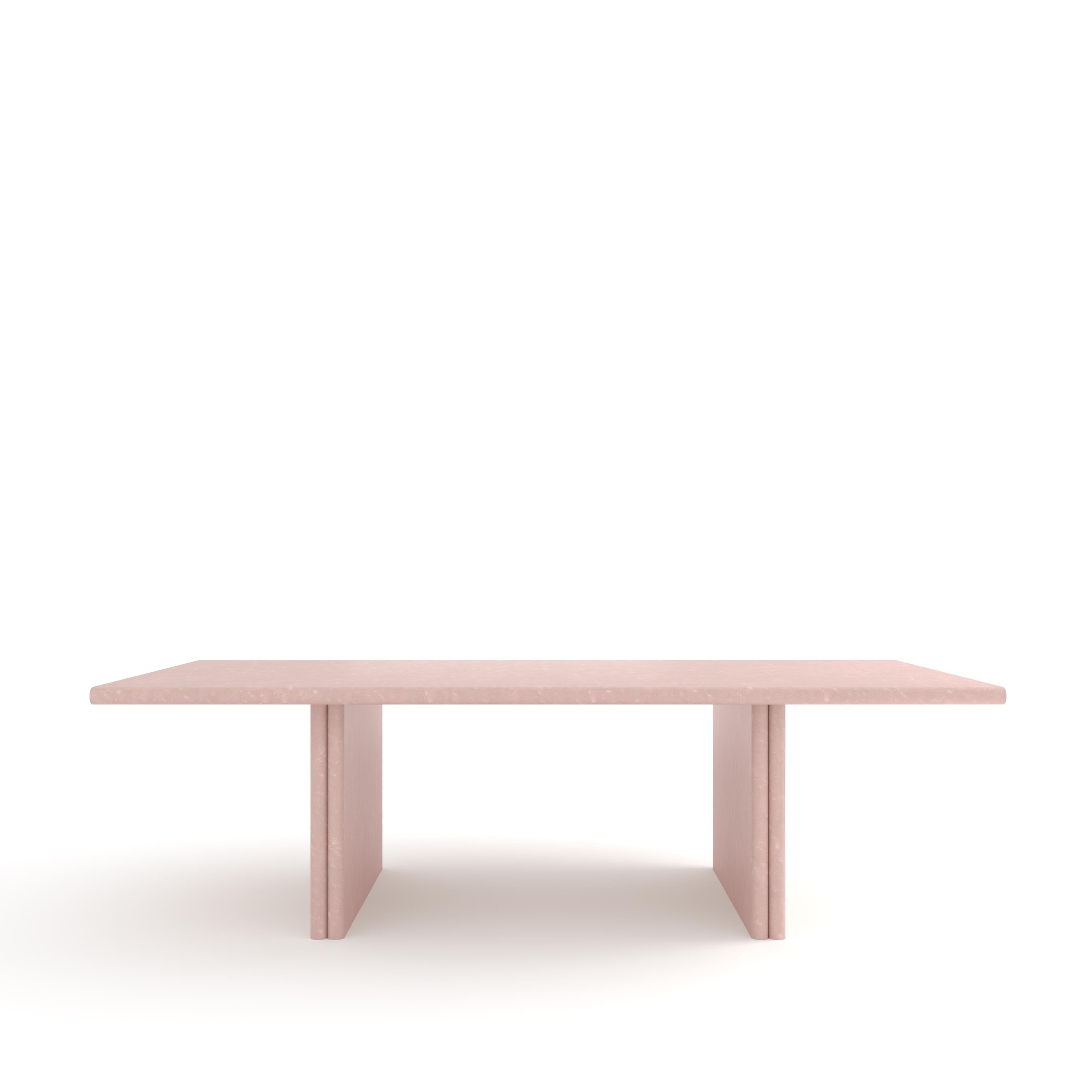 Italian Jacques Pastel Pink Dining Table in Bird's Eye Maple by Fred&Juul For Sale