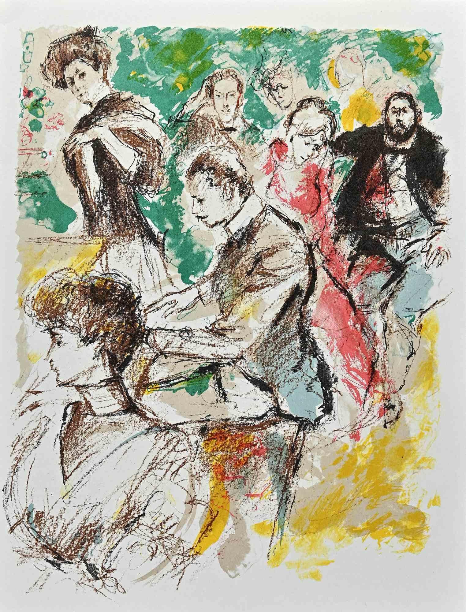 Concert - Lithograph by Jacques Pecnard - Mid-20th Century