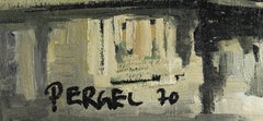 „Pariser Stadtansicht 11“, signiertes Ölgemälde einer französischen Landschaft von Jacques Pergel