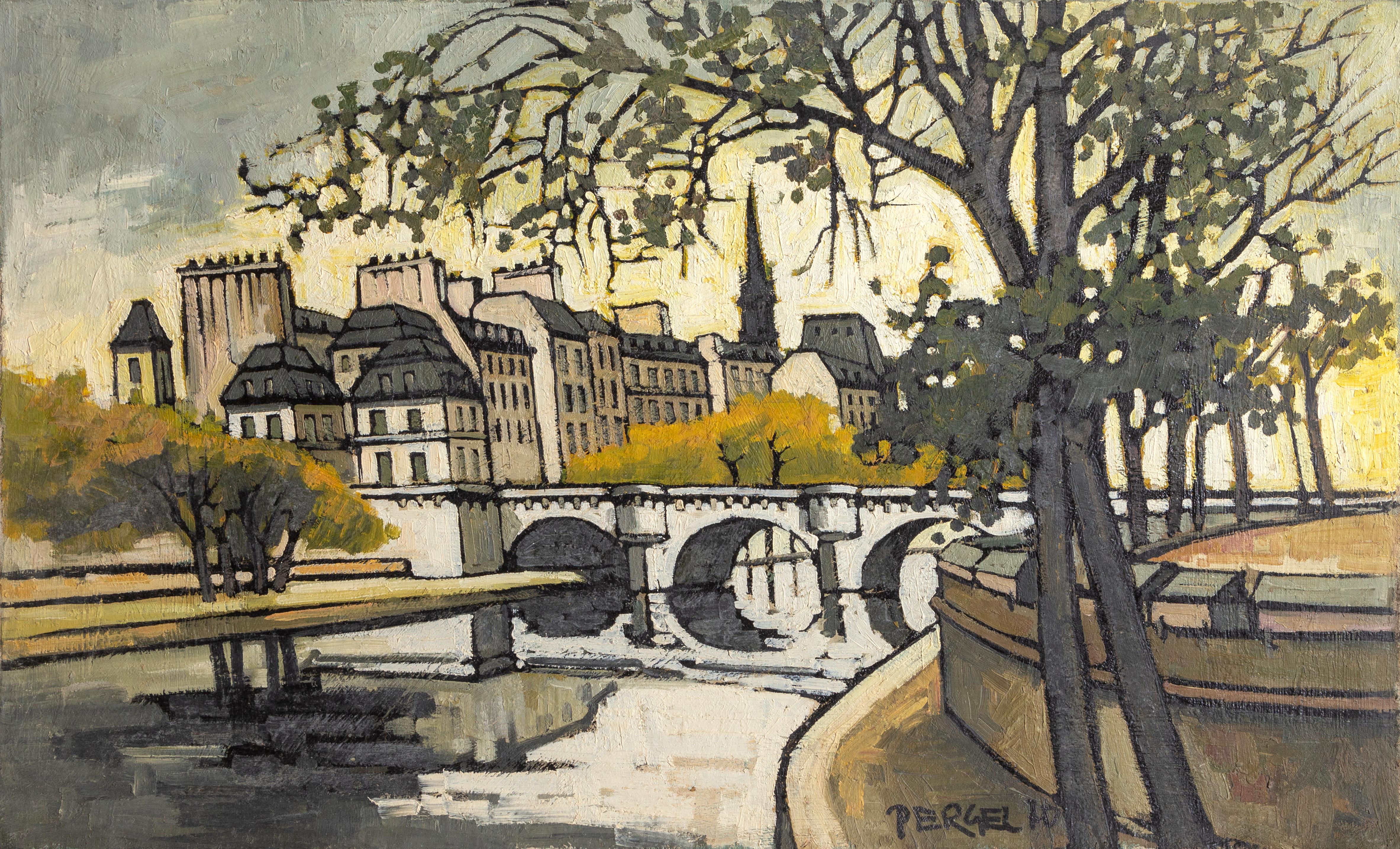 Parisian Cityscape 4 by Jacques Pergel, French (1924–2023)
Date: 1970
Oil on Canvas, signed lower right
Size: 24 x 36 in. (60.96 x 91.44 cm)