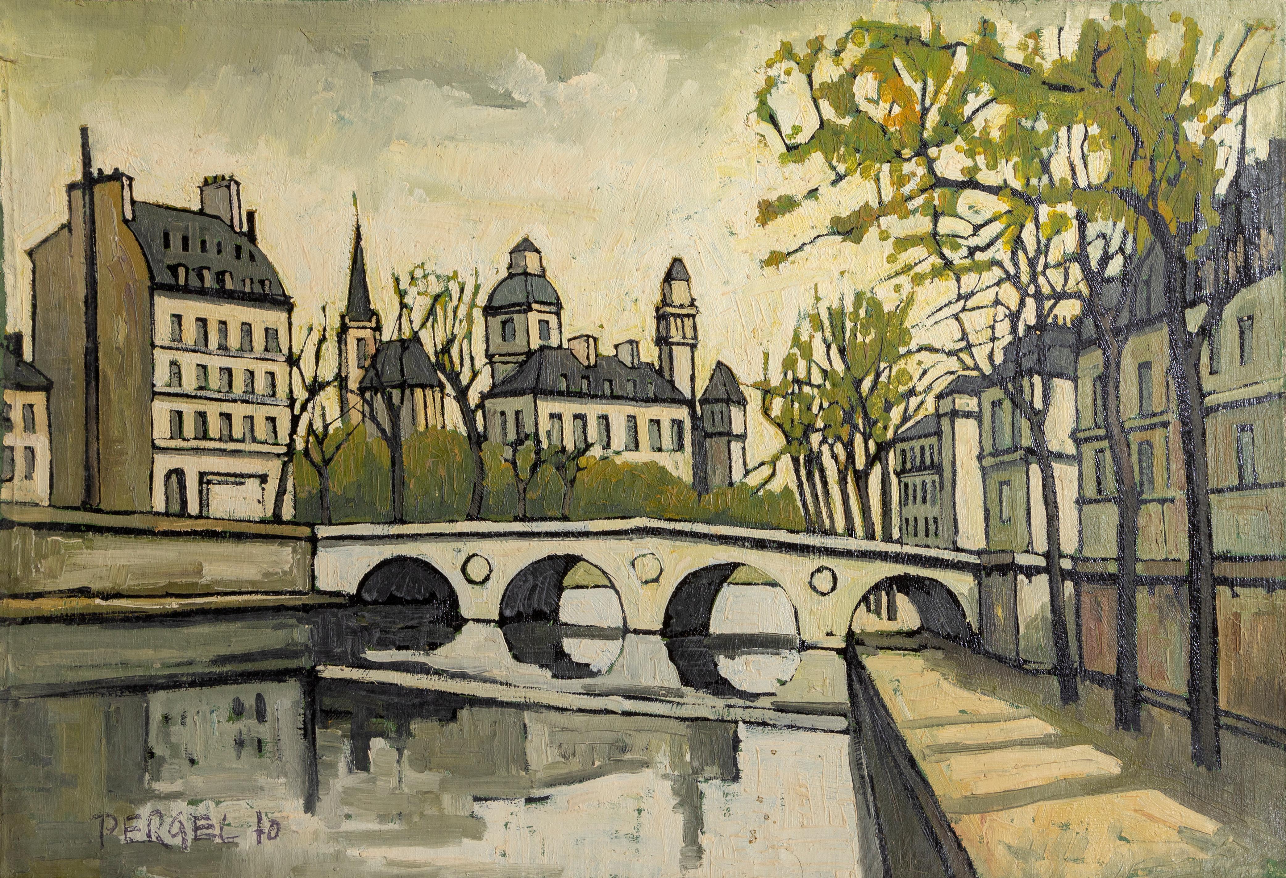 Parisian Cityscape 5 by Jacques Pergel, French (1924–2023)
Date: 1970
Oil on Canvas, signed lower right
Size: 24 x 36 in. (60.96 x 91.44 cm)