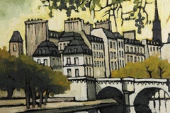 „Pariser Stadtansicht 9“, signiertes Ölgemälde von Jacques Pergel