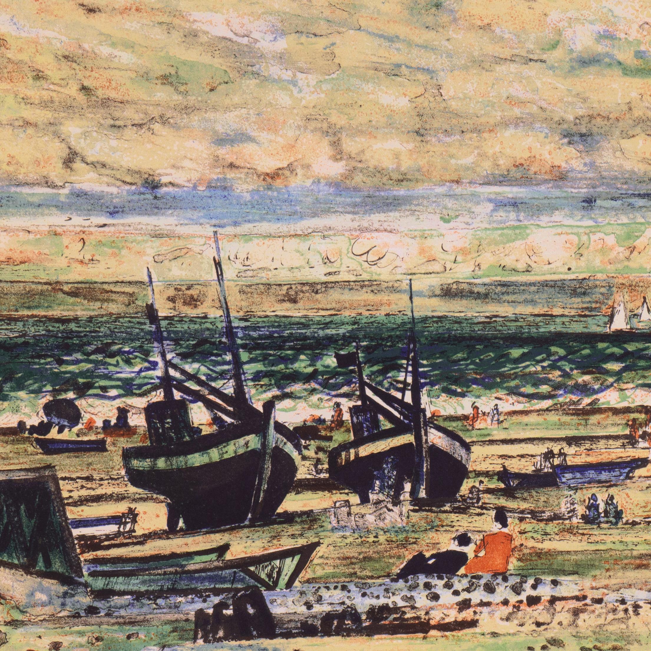 'Fishing Boats on the Atlantic Coast', School of Paris, Post Impressionism For Sale 1