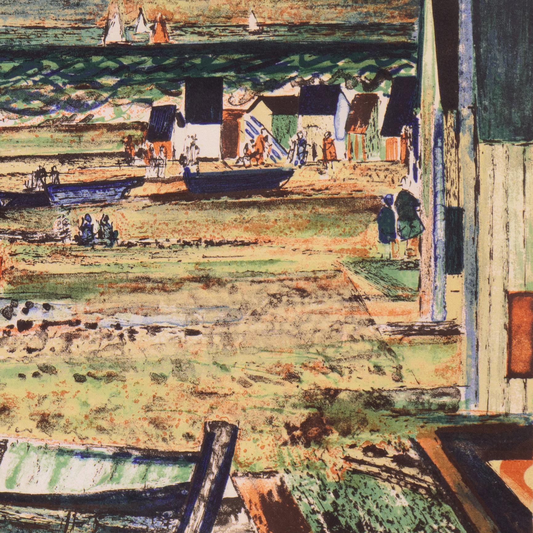 'Fishing Boats on the Atlantic Coast', School of Paris, Post Impressionism For Sale 4