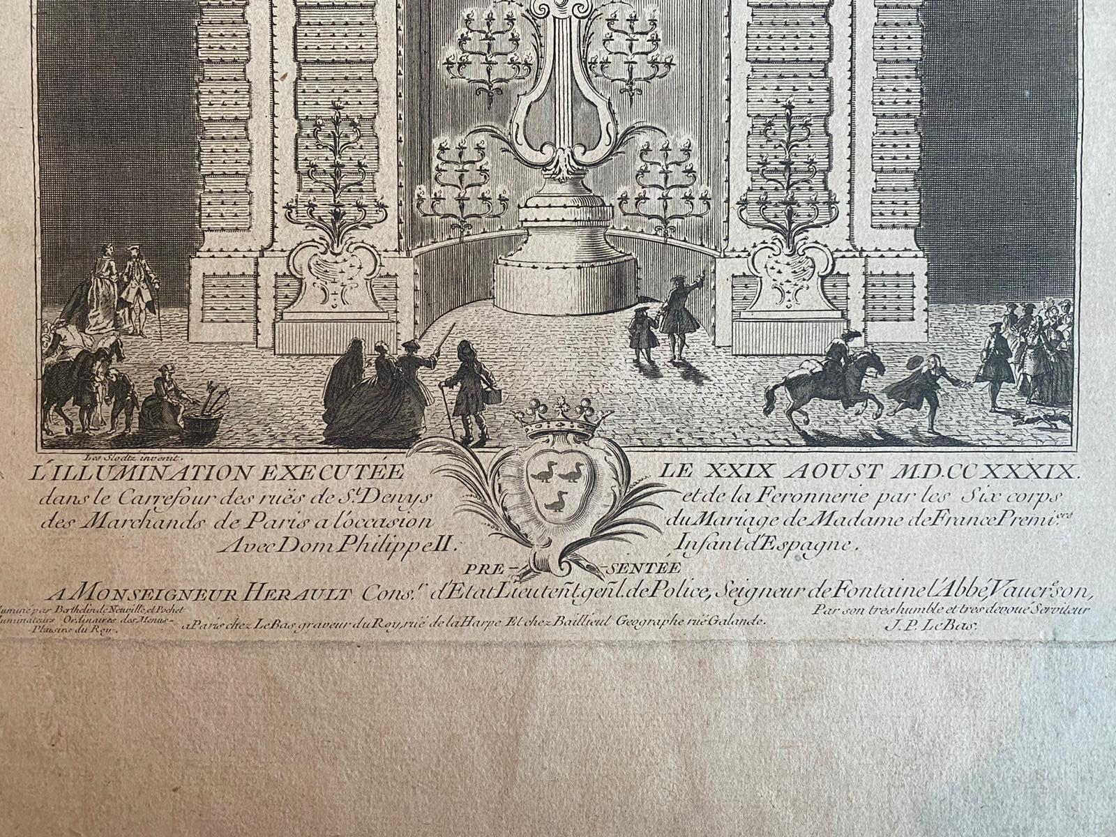 Jacques-Philippe Le Bas „Die Illumination“ Gravur „Die Illumination“ 18. Jahrhundert (Europäisch) im Angebot