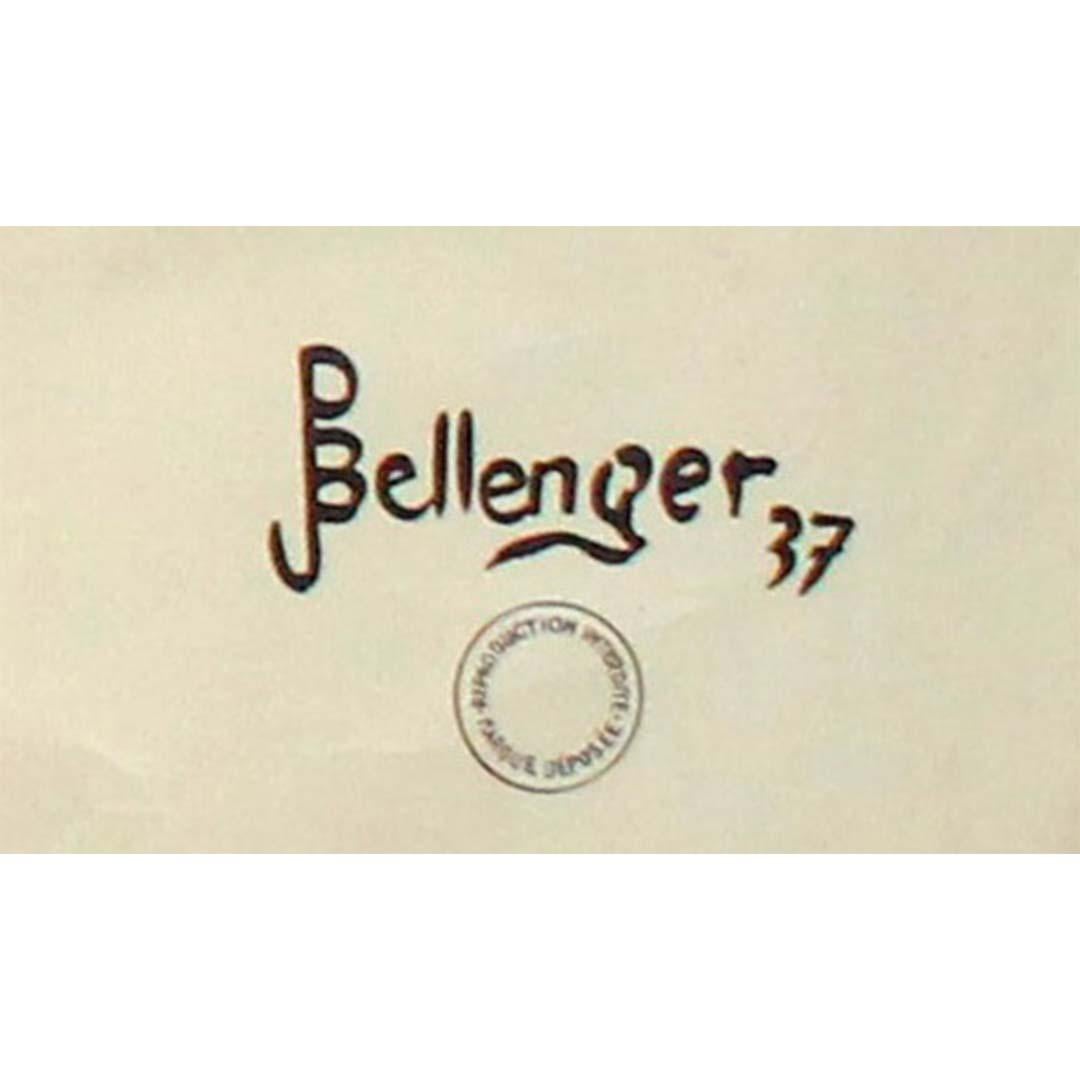 1937 original poster by Pierre & Jacques Bellenger for Cycles Favor Motos - Beige Print by Pierre and Jacques Bellenger