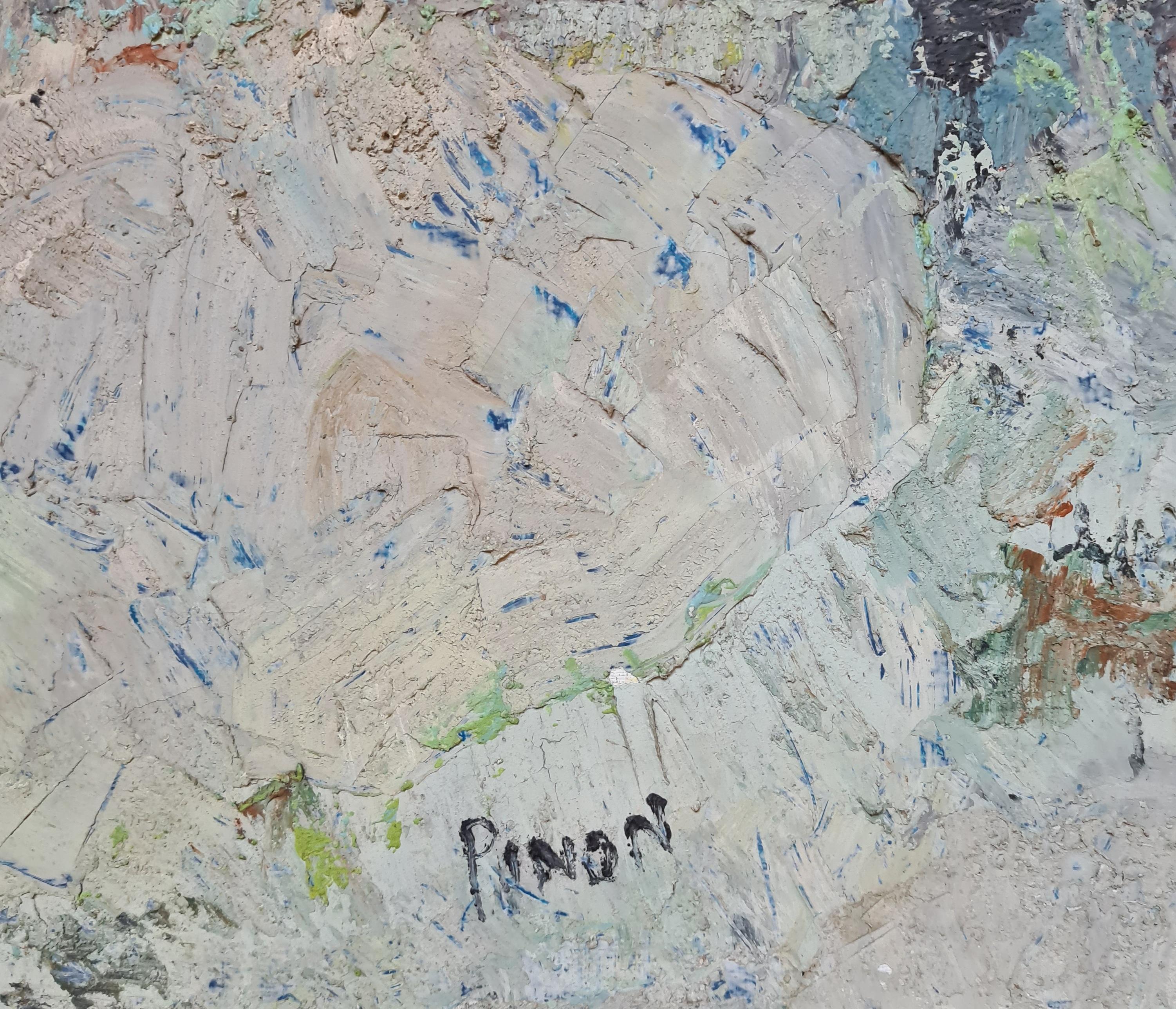  Französische Frühlingslandschaft, expressionistische Impasto-Ölgemälde auf Leinwand. (Expressionismus), Painting, von Jacques Pinon