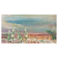 Jacques Pinon, französisches expressionistisches Landschaftsgemälde, Öl