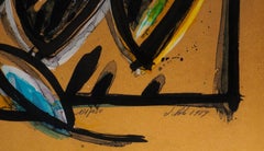 Pájaro surrealista - Litografía original, firmada a mano