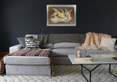 Brutalist Sailboats Wall-Mounted Mix Metal Art Panel by Jacques Potage