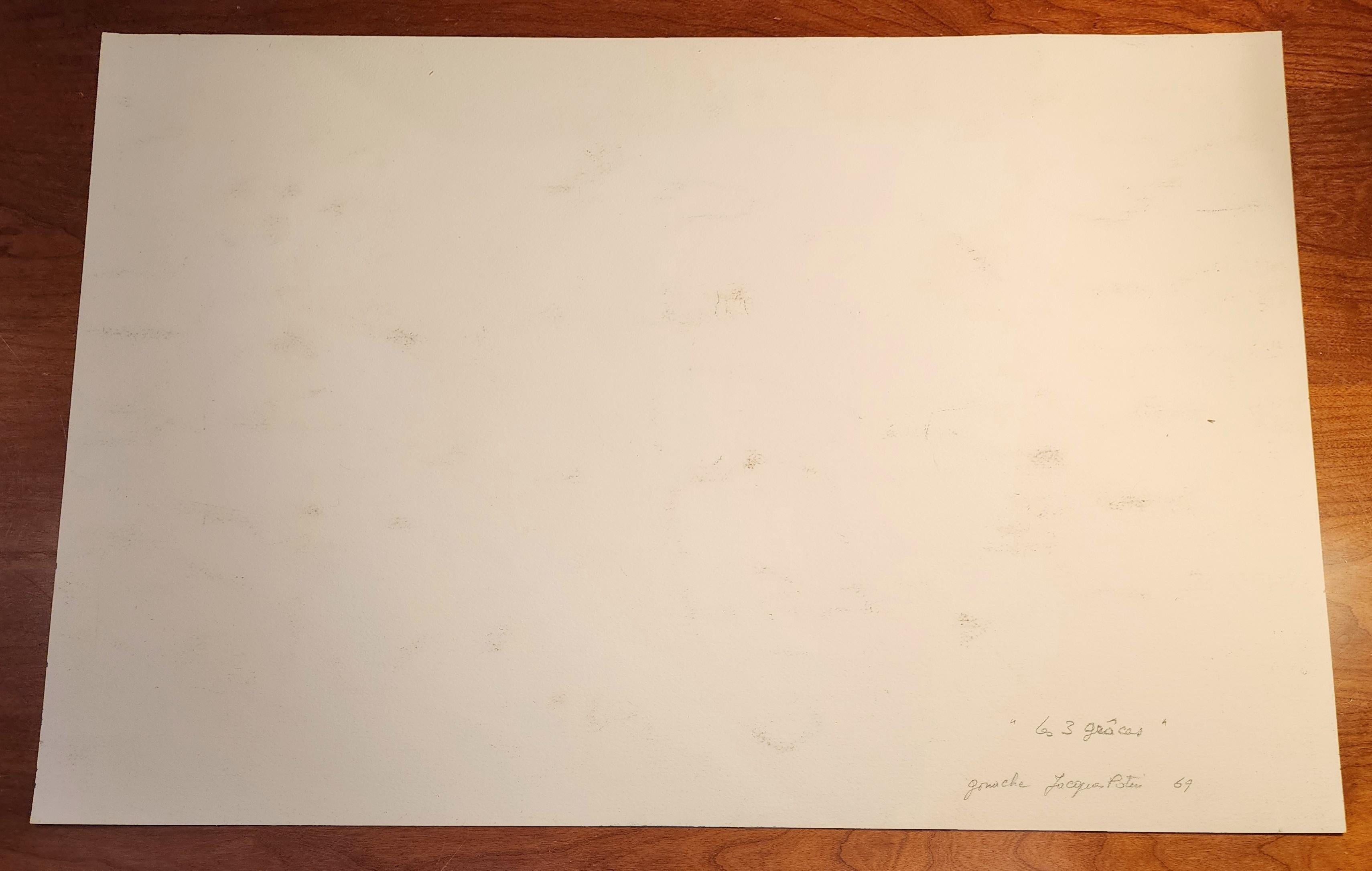 les 3 grâces, 1969 Gouache auf Papier, farbenfroh, Francoise Gilot im Angebot 1