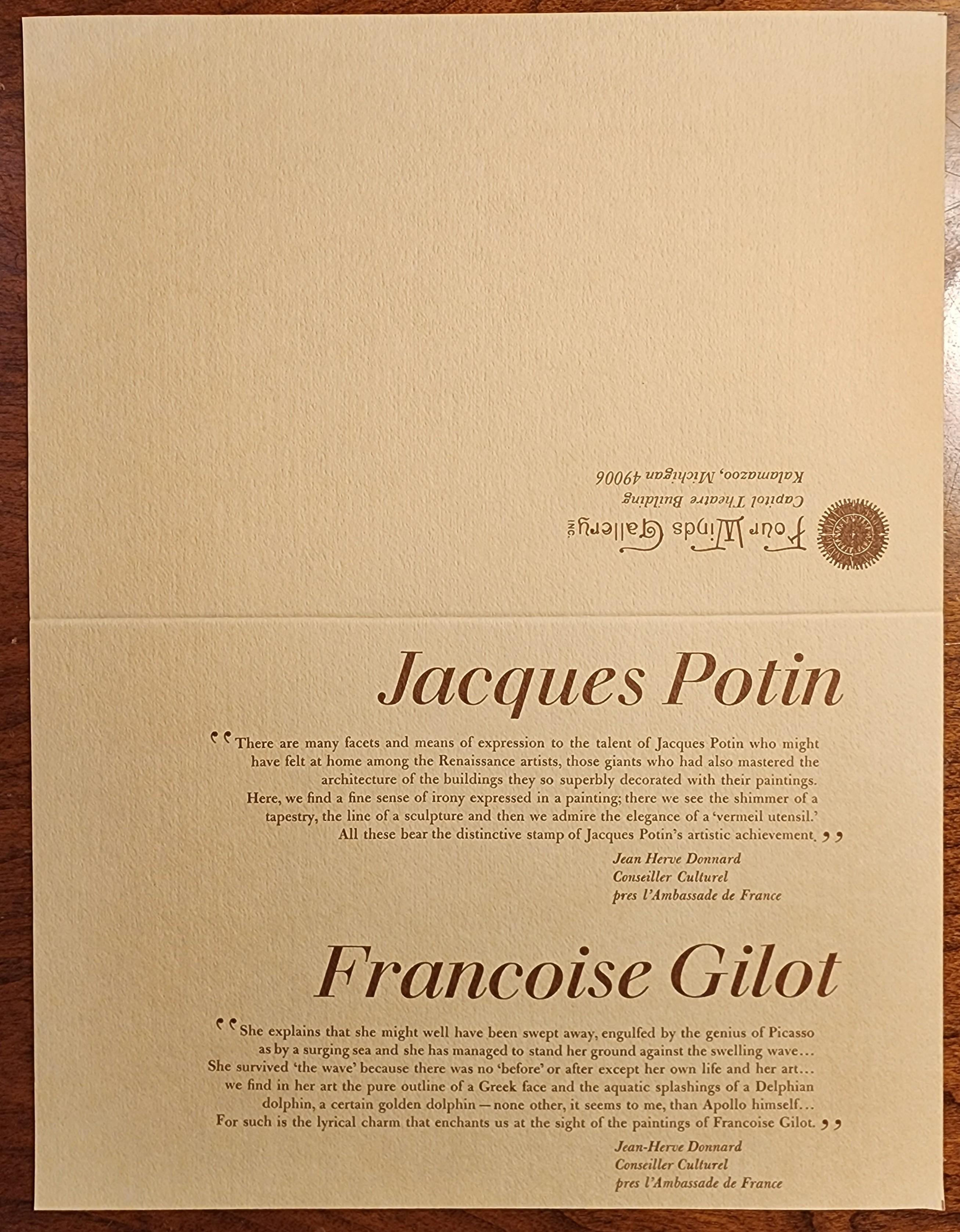 les 3 grâces, 1969 Gouache auf Papier, farbenfroh, Francoise Gilot im Angebot 3