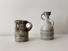 Jacques Pouchain Atelier Dieulefit Paire de vases en céramique "Personnages", années 1960