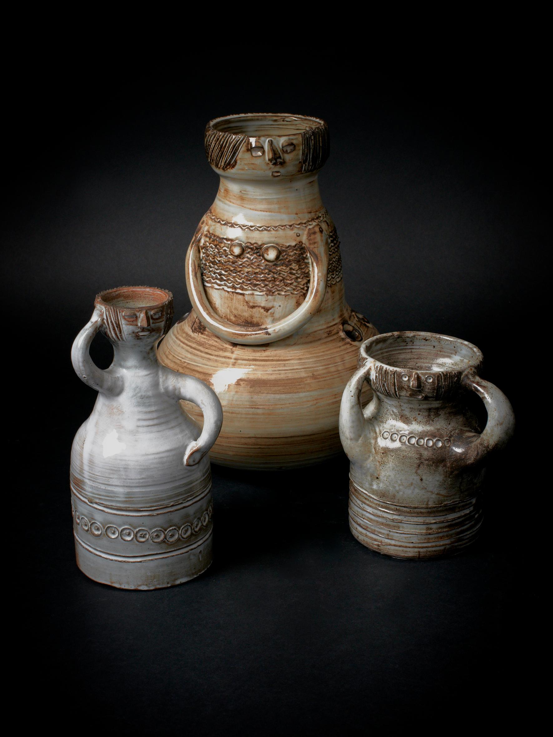 Jacques Pouchain Atelier Dieulefit Pair of Ceramic Vases 