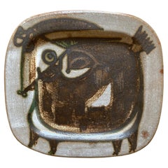 Jacques Pouchain Atelier Dieulefit Wall dish 1970