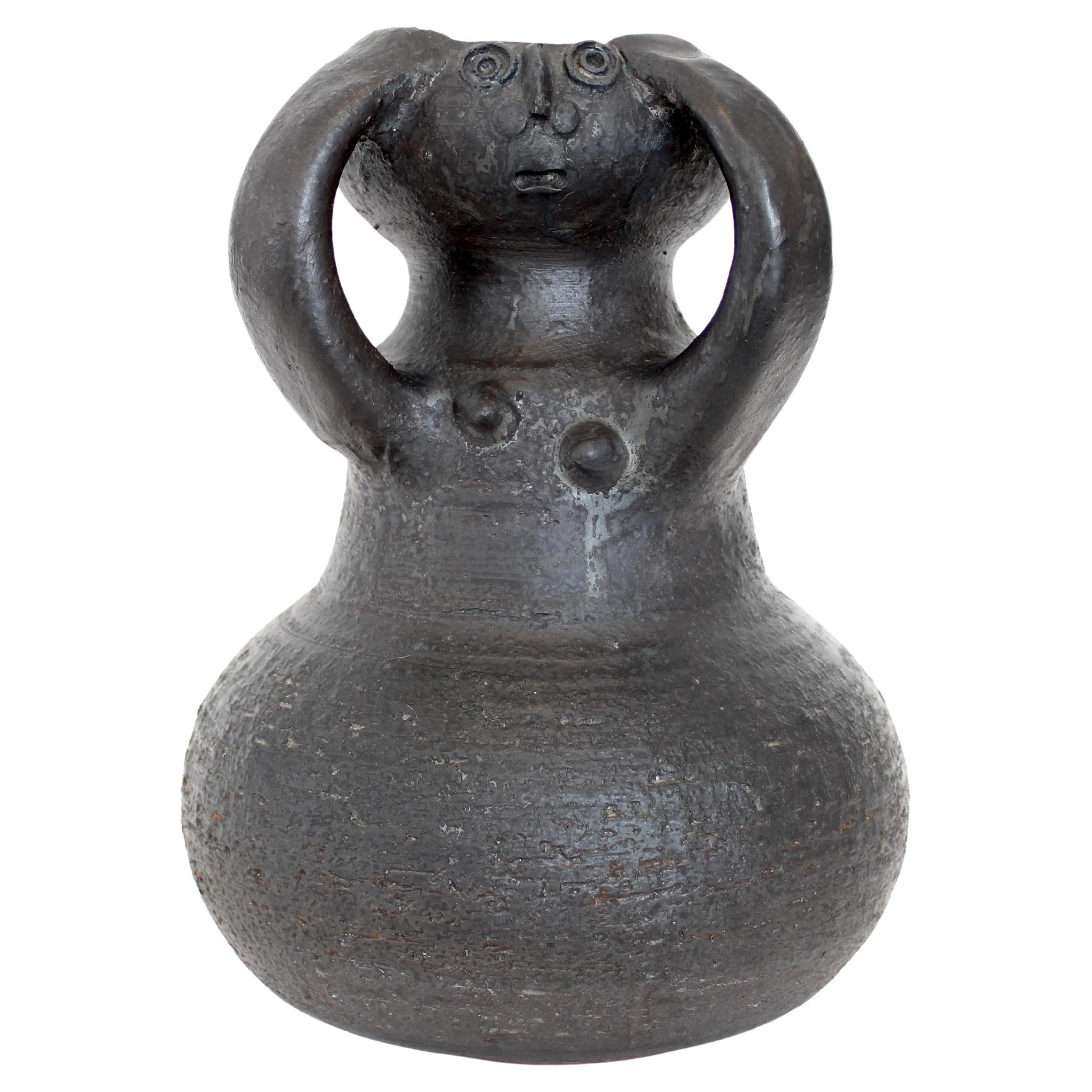 Jacques Pouchain Ceramic Vase French Ceramicist Signed JP, Atelier Dieulefit