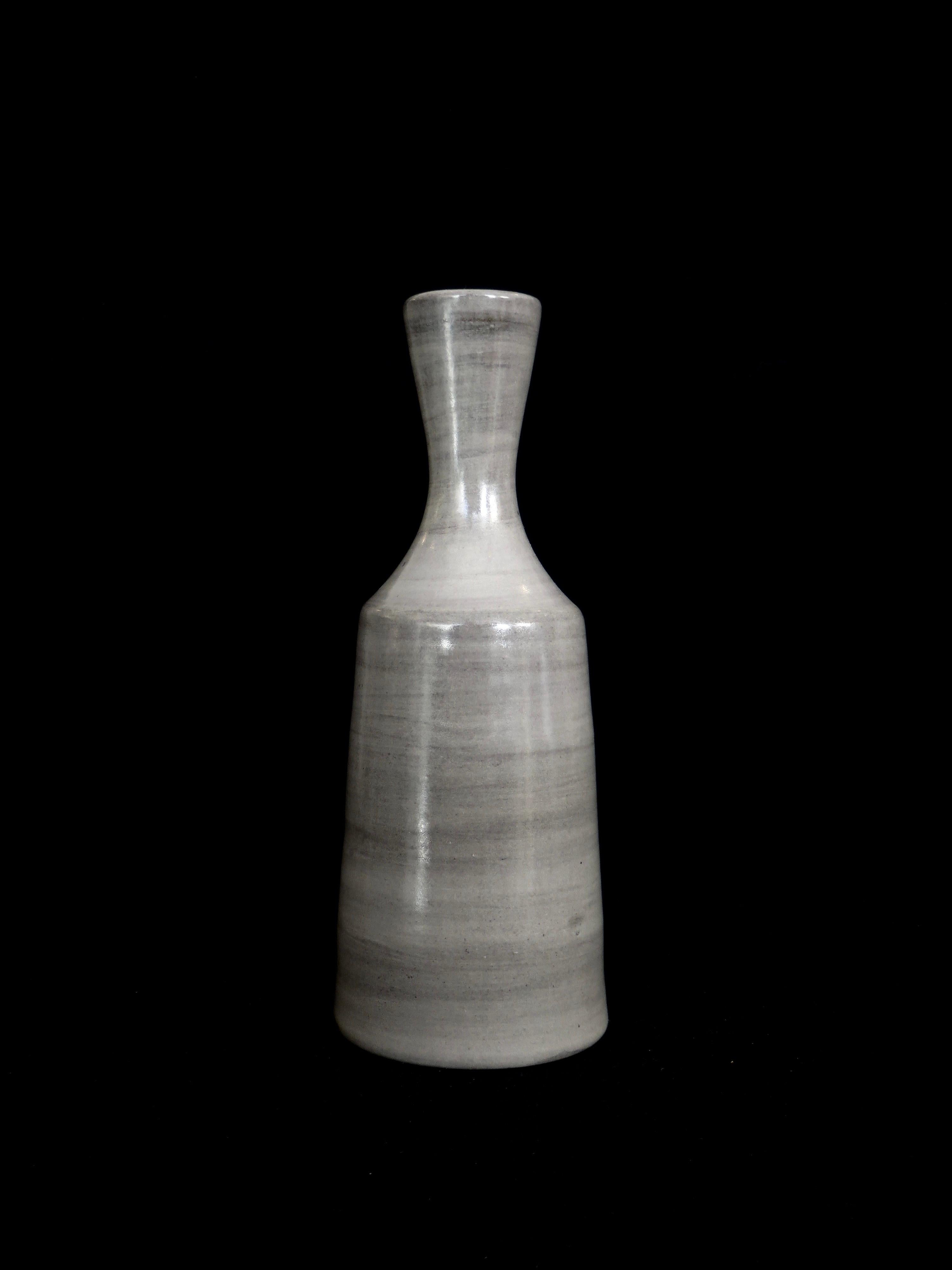 Jacques Pouchain French Artist Gray Ceramic Vase In Excellent Condition In Chicago, IL