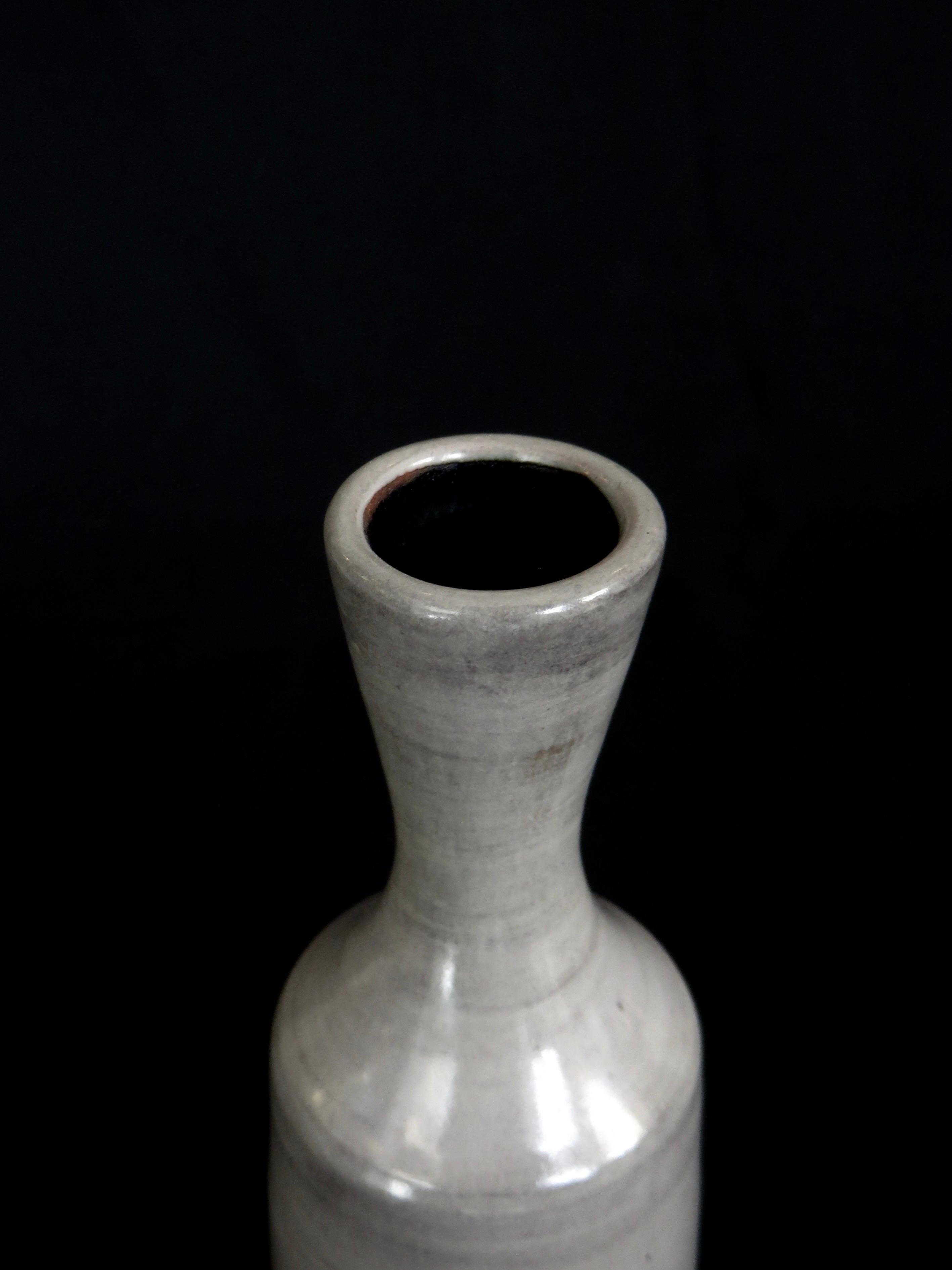 Jacques Pouchain French Artist Gray Ceramic Vase 2