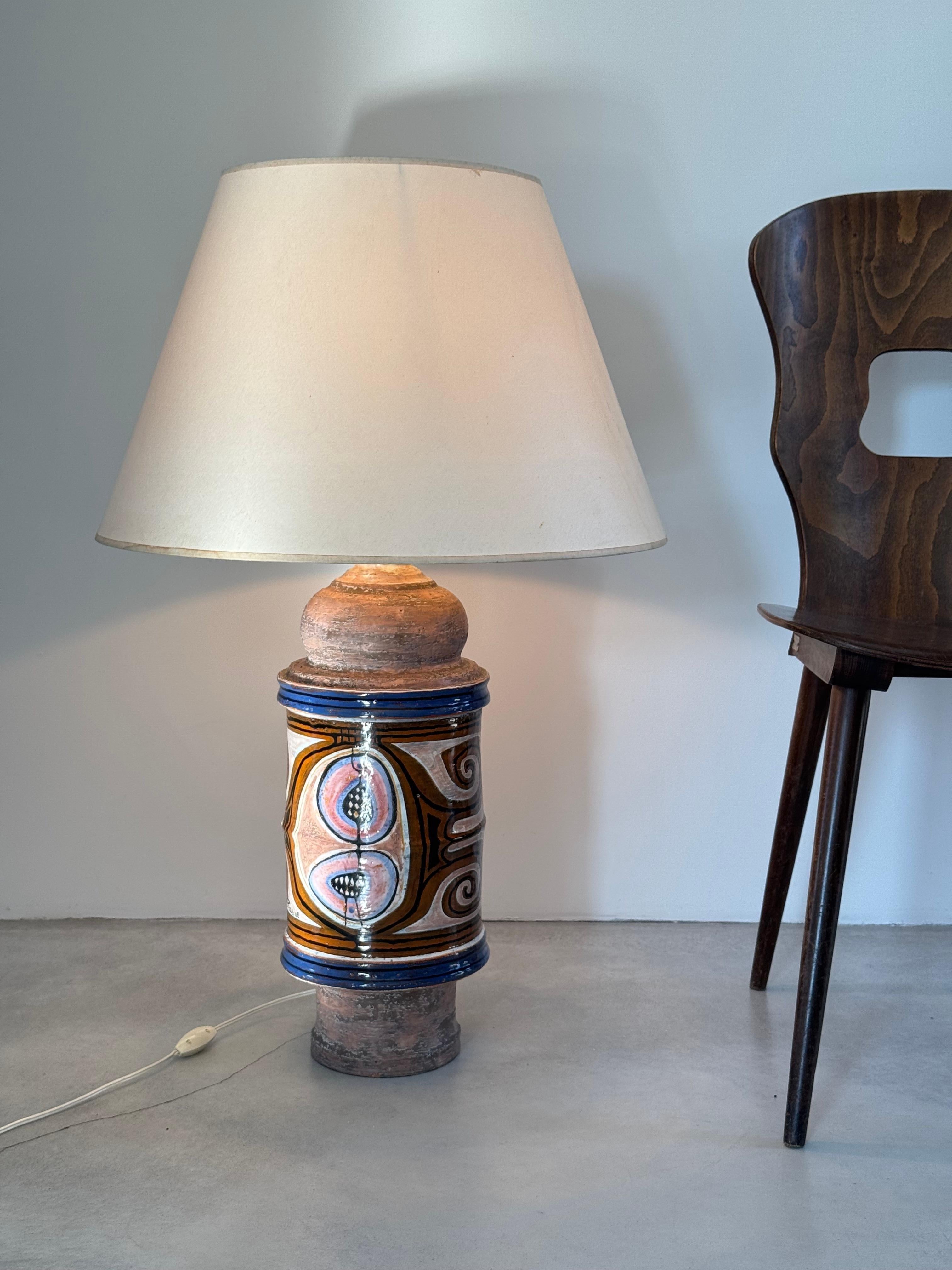 Lámpara de cerámica enorme Jacques Poussine. Obra única. Sant Vicens Francia circa 1950s en venta 4