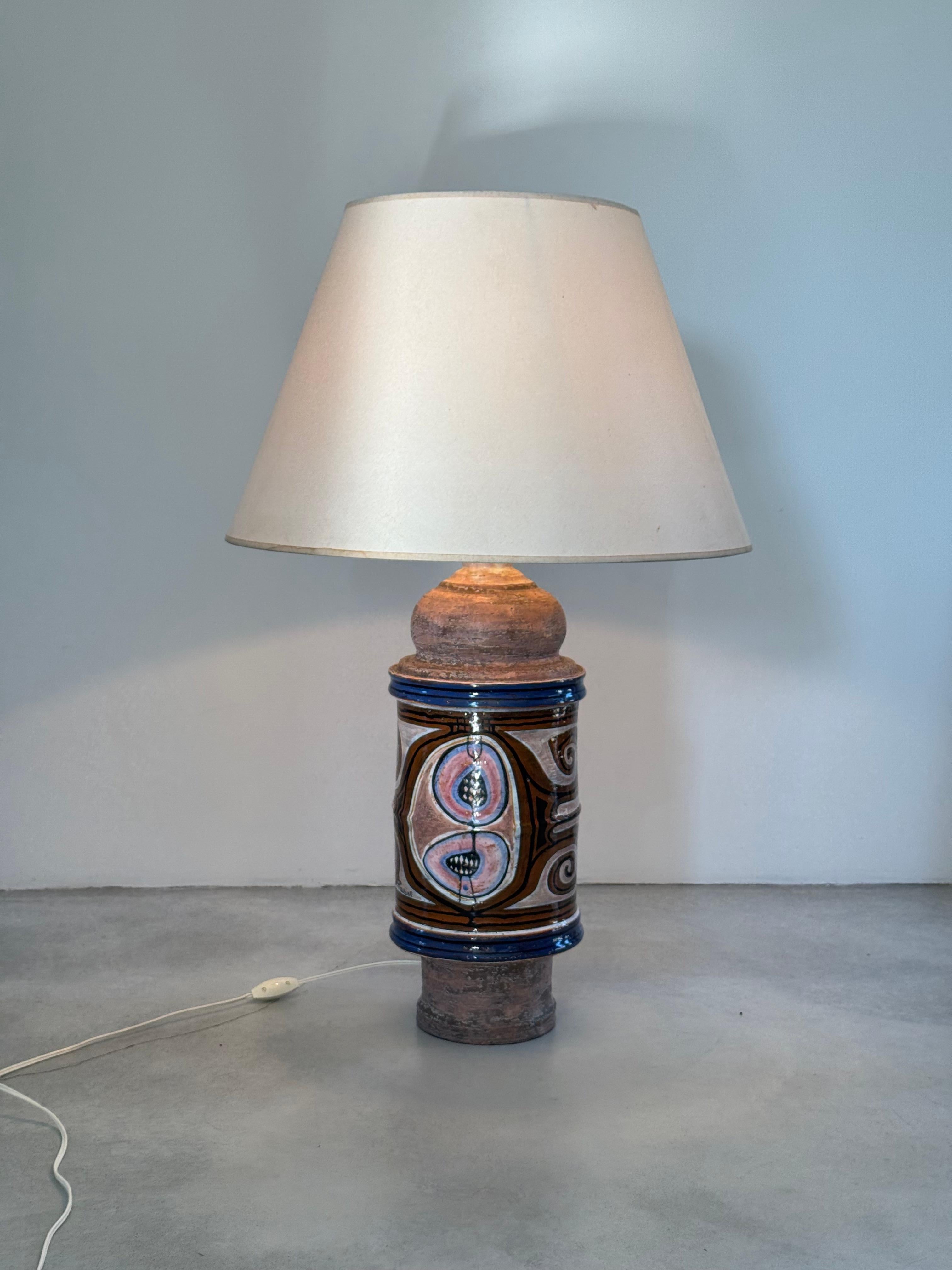 Lámpara de cerámica enorme Jacques Poussine. Obra única. Sant Vicens Francia circa 1950s en venta 5