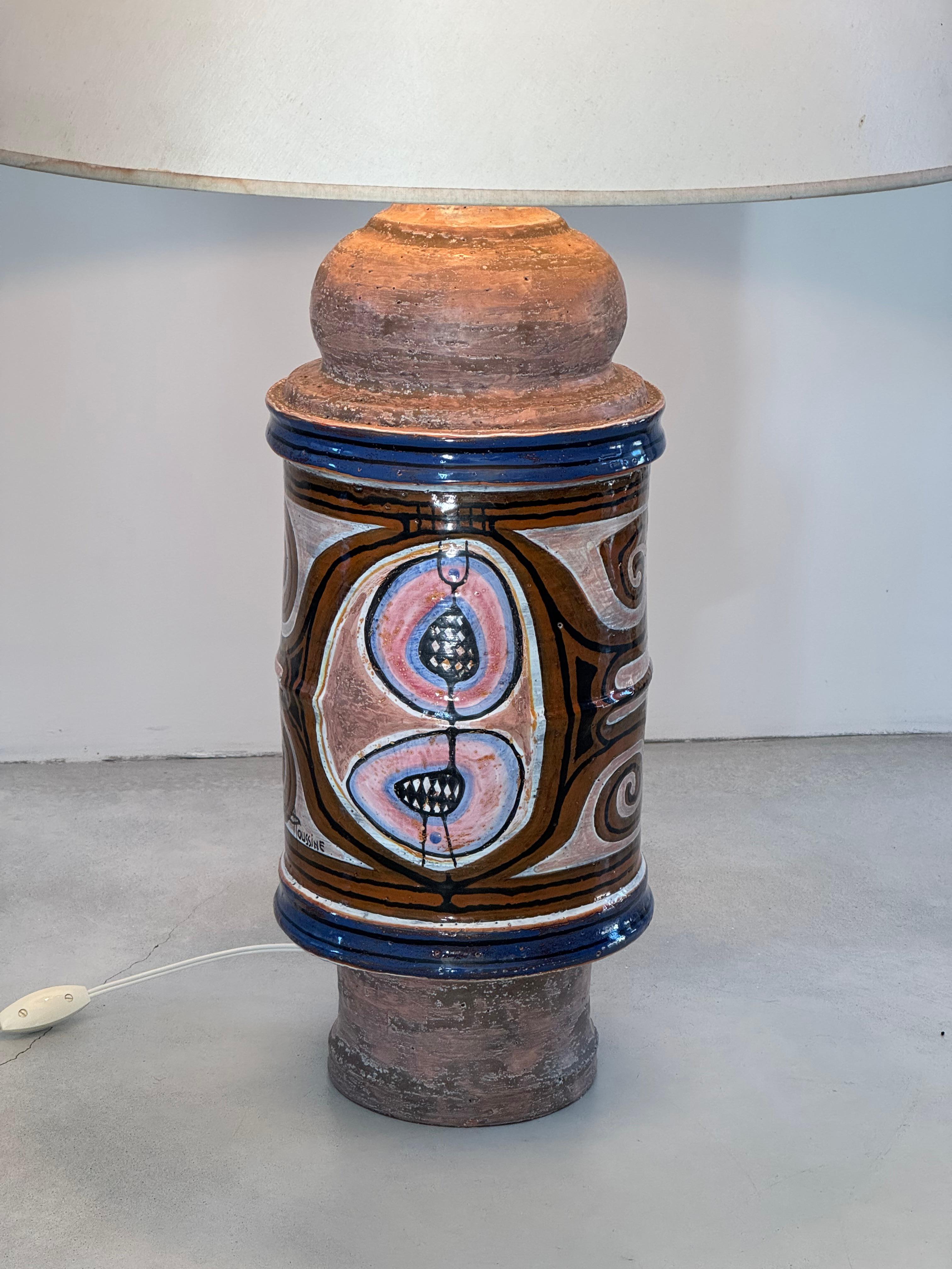 Lámpara de cerámica enorme Jacques Poussine. Obra única. Sant Vicens Francia circa 1950s en venta 6